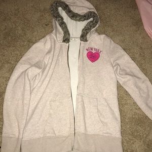 Light cotton zip up hoodie